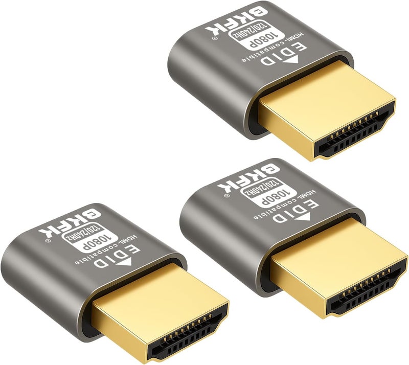 BKFK 1080P@240Hz HDR HDMI Dummy Plug, Headless Display Adapter,Virtual Monitor EDID Emulator,1920X1080@120/144/240Hz(1920X1080@120/240HZ-HDR-3P) - Image 1